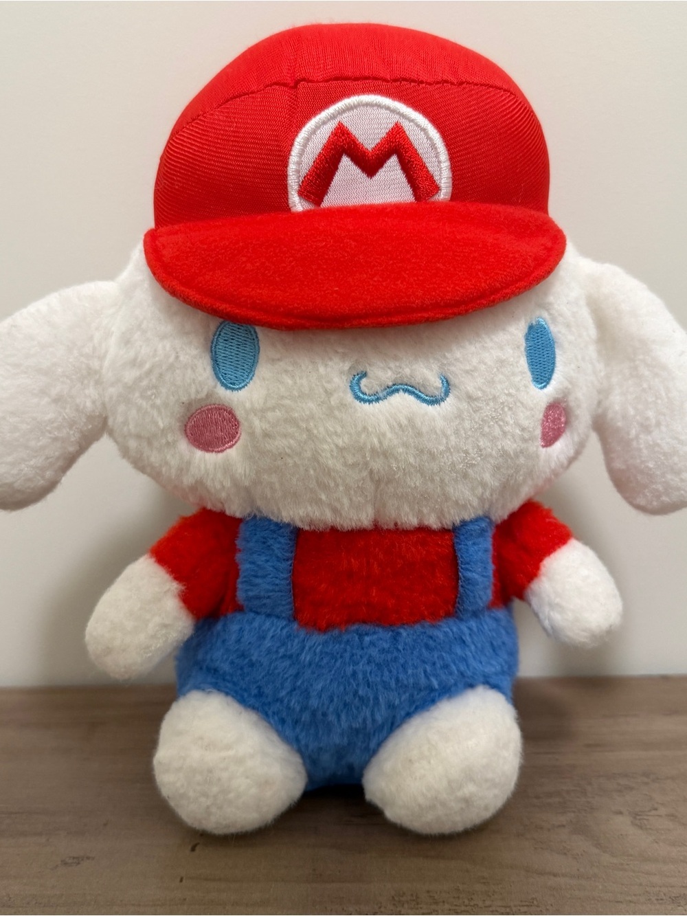 Sanrio Cinnamoroll Super Mario Bros Plush Toy Plushie Overalls Plumber Kawaii 9”